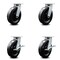 Service Caster 8 Inch Kingpinless Phenolic Wheel Swivel Caster Set with 2 Brakes SCC-KP30S820-PHR-2-SLB-2 - alternate 1